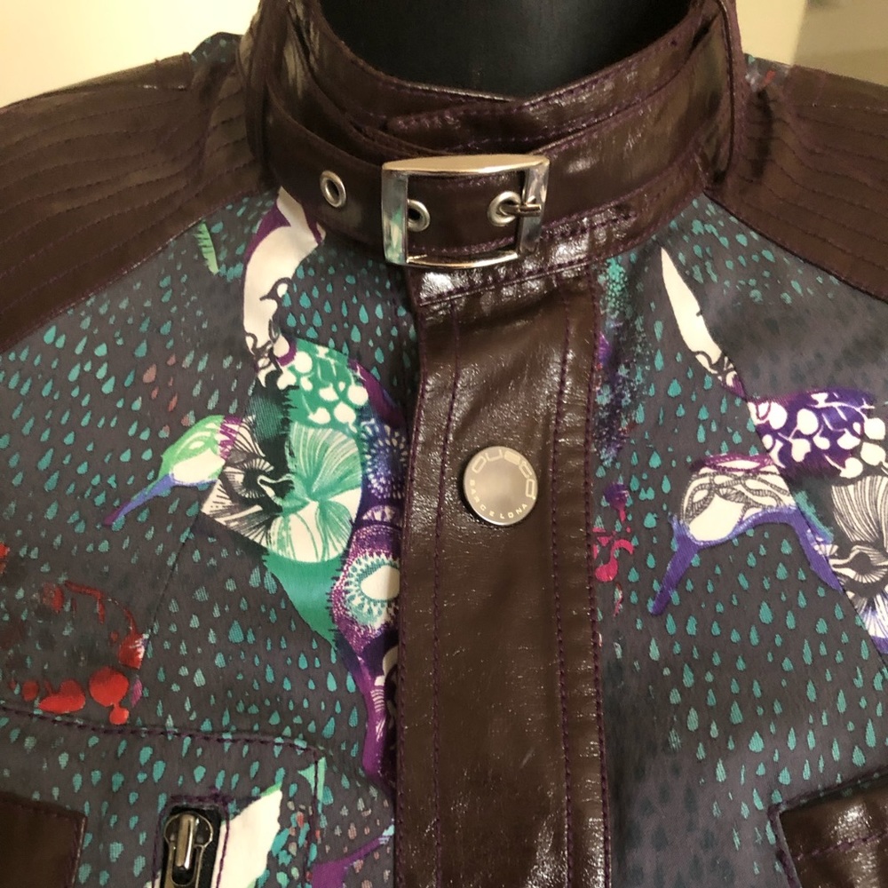 Custo Barcelona Silk Blend Crop Jacket Sz 8 - Picture 2 of 14